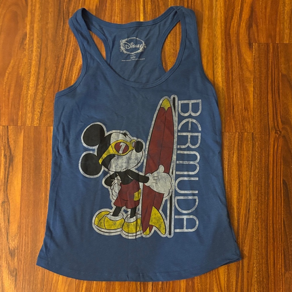 Disney Bermuda Blue Surfin’ Mickey Tank Top